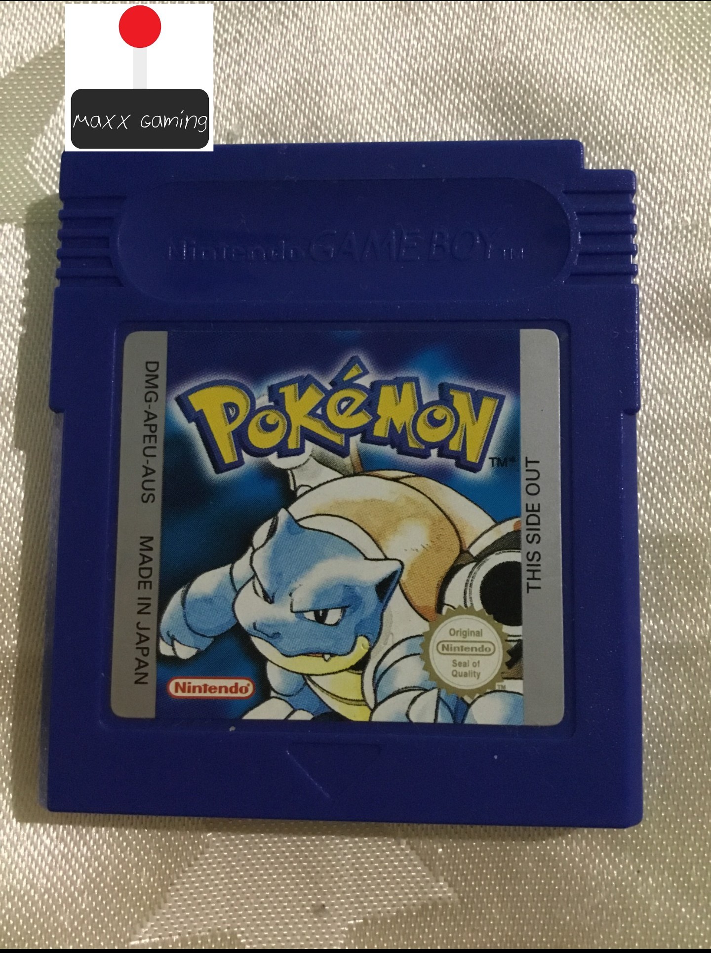 Pokemon Blue Nintendo Gameboy Cartridge Retro Video Games Store